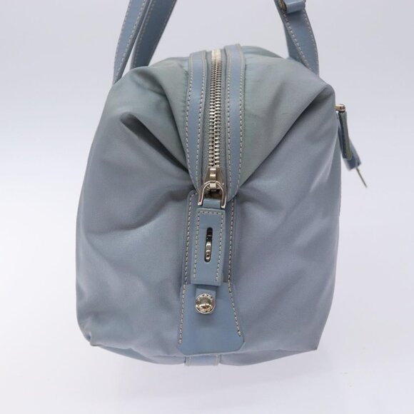 PRADA Tote Bag Nylon Light Blue Silver Auth - Picture 12 of 16